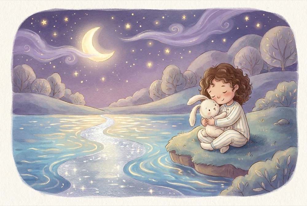 Illustration zur Geschichte „Mias Reise zum Mondsee“